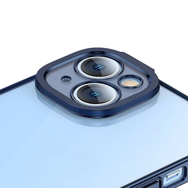 Baseus Glitter Transparent Case and Tempered Glass set for iPhone 14 Plus (blue) sk