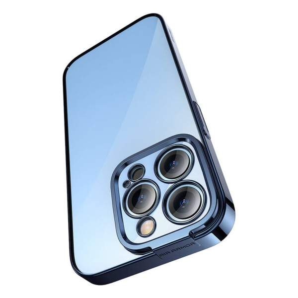 Baseus Glitter Transparent Case and Tempered Glass set for iPhone 14 Pro (blue) cena