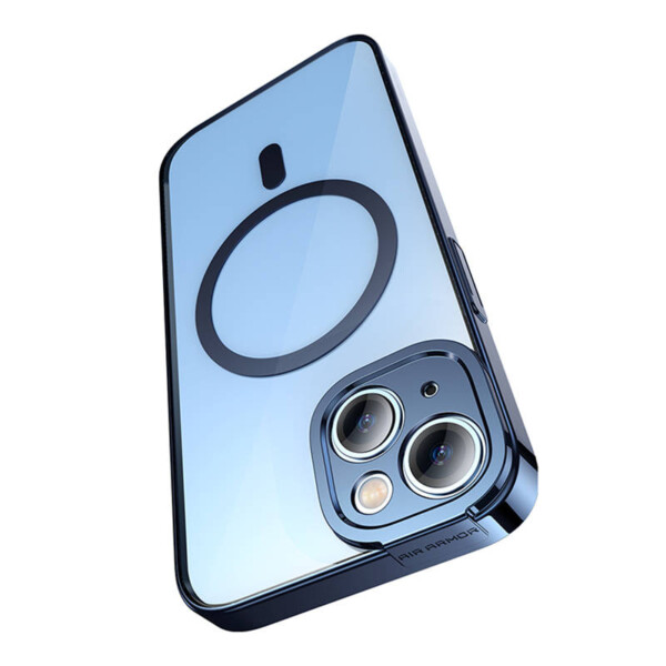 Baseus Glitter Transparent Magnetic Case and Tempered Glass set for iPhone 14 (blue) cena