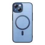 Baseus Glitter Transparent Magnetic Case and Tempered Glass set for iPhone 14 (blue)