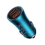 Baseus Golden Contactor Max car charger, 2x USB, 60W (blue)
