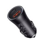 Baseus Golden Contactor Max car charger, USB + USB-C, 60W (gray)