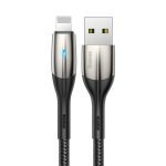 Baseus Horizontal Lightning Cable with LED Lamp 1m 2.4A (Black)