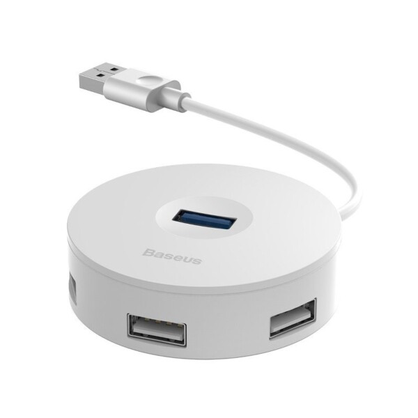 Baseus Hub 4v1 USB na USB 3.0 3x USB 2.0 15cm (bílý)