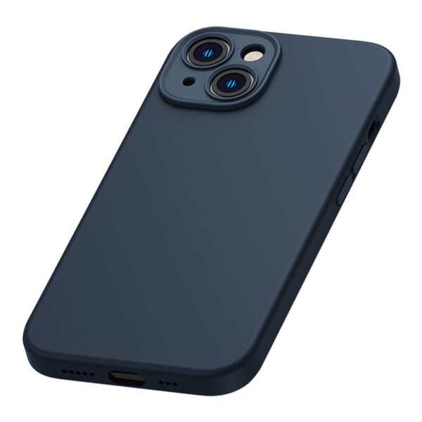 Baseus Liquid Silica Case and Tempered Glass set for iPhone 14 (blue) sk