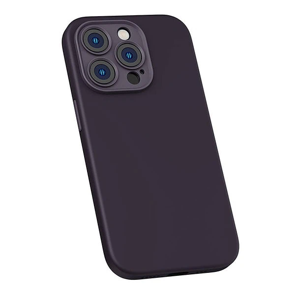 Baseus Liquid Silica Gel Case for iPhone 14 Pro (Elderberry)+ tempered glass + cleaning kit distributor