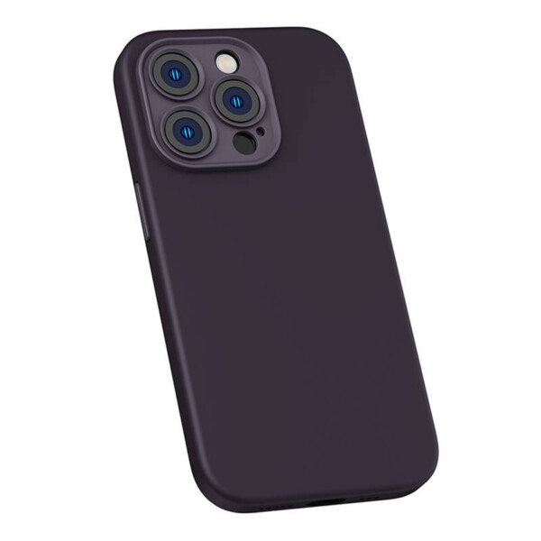 Baseus Liquid Silica Gel Case for iPhone 14 Pro Max (Elderberry)+ tempered glass + cleaning kit sk