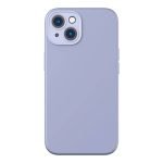 Baseus Liquid Silica Gel Case for iPhone 14 (lavender)+ tempered glass + cleaning kit