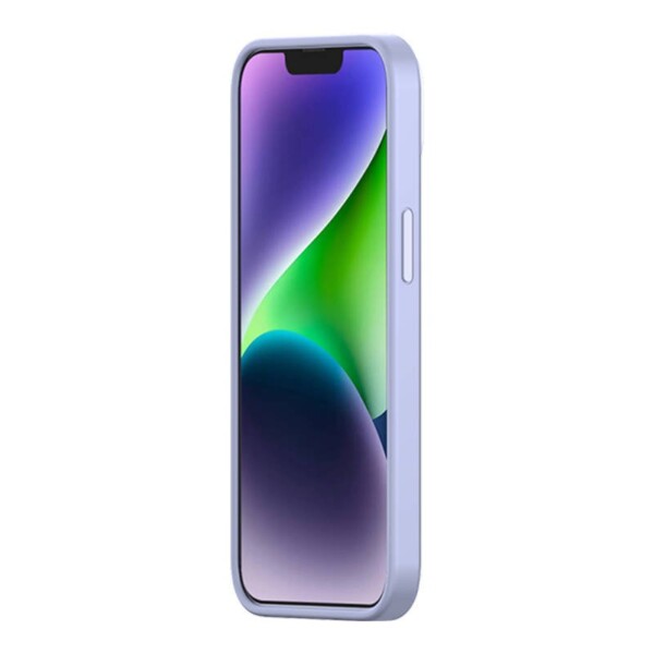 Baseus Liquid Silica Gel Case for iPhone 14 (lavender)+ tempered glass + cleaning kit distributor