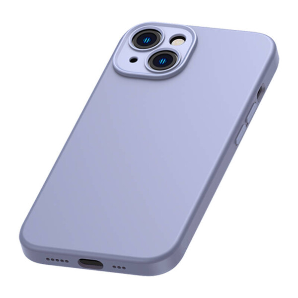 Baseus Liquid Silica Gel Case for iPhone 14 (lavender)+ tempered glass + cleaning kit sk
