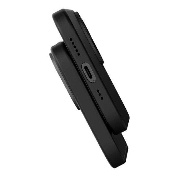 Baseus Liquid Silica Magnetic Case and Tempered Glass set for iPhone 14 Plus (black) sk