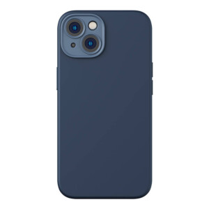 Baseus Liquid Silica Magnetic Case and Tempered Glass set for iPhone 14 (blue)