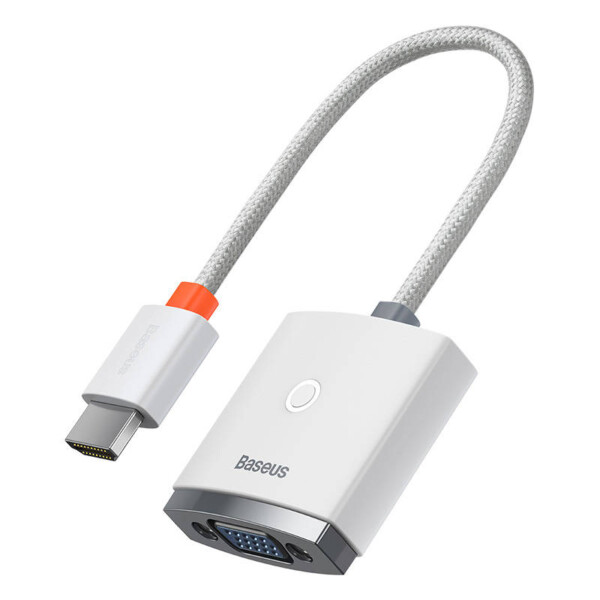 Baseus Lite Series HDMI to VGA adapter with audio (white) cena