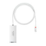 Baseus Lite Series Hub 4in1 USB-C to 4x USB 3.0 + USB-C, 1m (White)