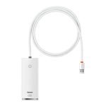 Baseus Lite Series Hub 4in1 USB to 4x USB 3.0, 1m (White)