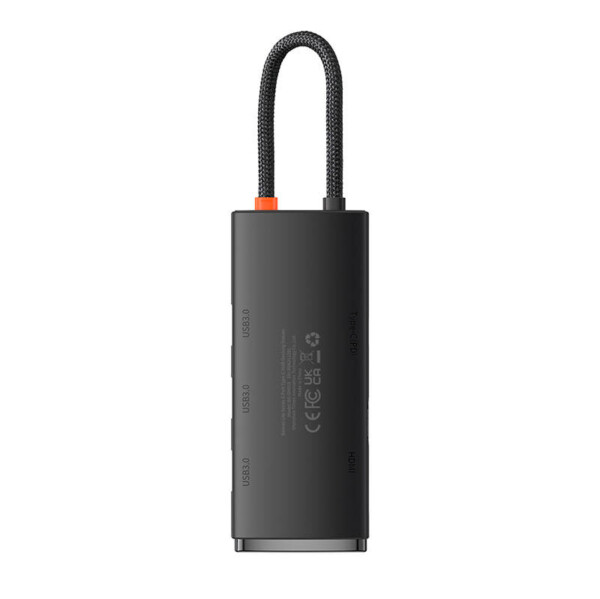 Baseus Lite Series Hub 5w1 USB-C to 3x USB 3.0 + USB-C + HDMI (black) distributor