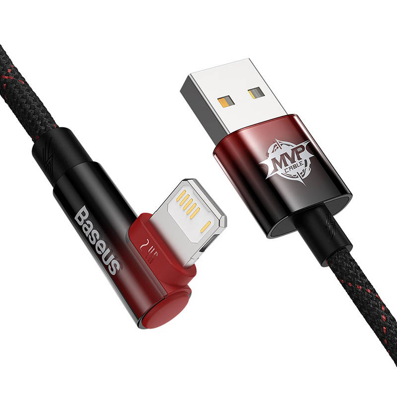Baseus MVP 2 Lightning 2m 20W cable - (black-red) cena