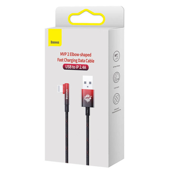 Baseus MVP 2 Lightning 2m 20W cable - (black-red) distributor