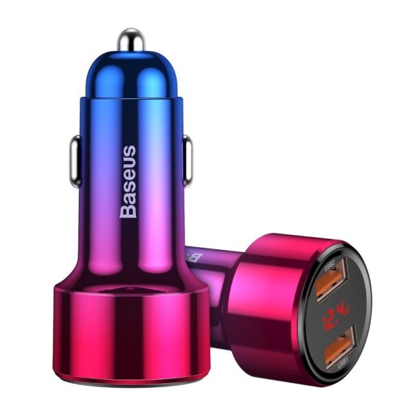 Baseus Magic Car Charger 2x USB QC 3.0 45W (Red+Blue) navod