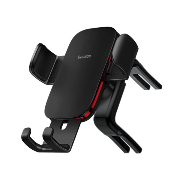 Baseus Metal Age II gravitational car phone holder to round ventilation grid (black) sk