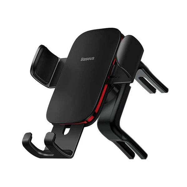 Baseus Metal Age II gravitational car phone holder to round ventilation grid (black) sk