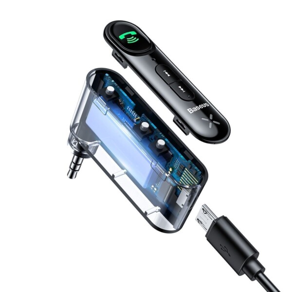 Baseus Qiyin AUX Car Bluetooth Receiver Black sk