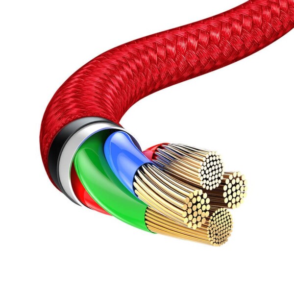 Baseus Rapid Series 3-in-1 cable USB-C For M+L+T 1.2m ( Red ) sk