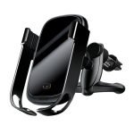 Baseus Rock-solid Car Holder with Qi inductive charger (Black)