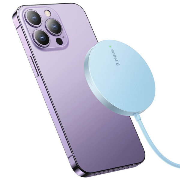 Baseus Simple Mini3 Magnetic Wireless Charger 15W (Blue) distributor