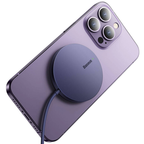 Baseus Simple Mini3 Magnetic Wireless Charger 15W (Dusty purple) sk