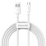 Baseus Simple Wisdom Data Cable Kit USB to Micro 2.1A (2PCS/Set) 1.5m White