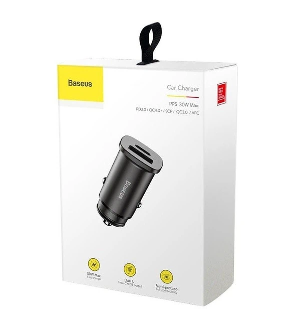 Baseus Square Car Charger PPS QC4.0 / PD3.0 5A 30W (Black) sk