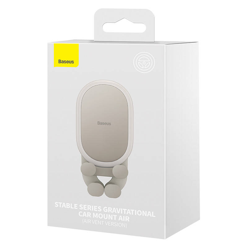 Baseus Stable Gravitational Car Phone Holder to Ventilation Grid (Creamy) sk