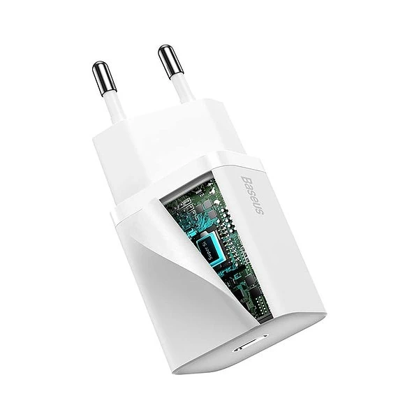 Baseus Super Si Quick Charger 1C 20W with USB-C cable for Lightning 1m (white) distributor