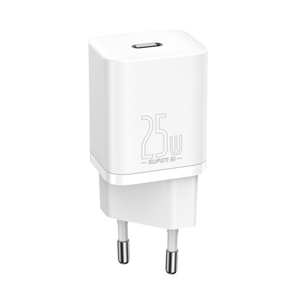 Baseus Super Si Quick Charger 1C 25W with USB-C cable for USB-C 1m (white) cena