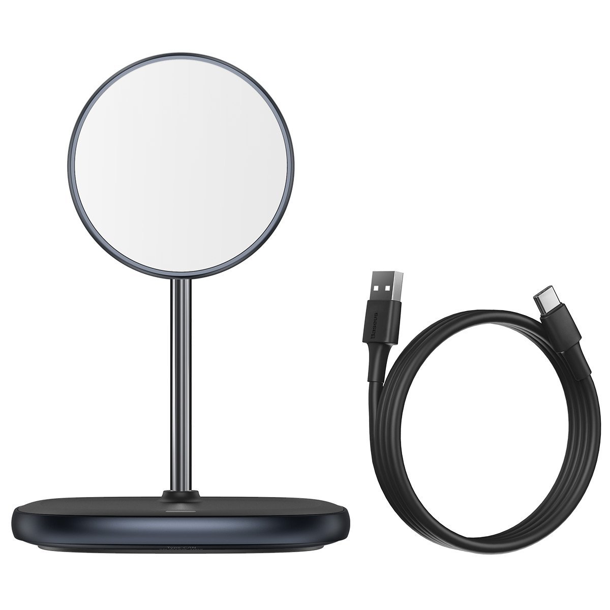 Baseus Swan MagSafe Magnetic Stand with Wireless Charger for iPhone 12 (Black) sk