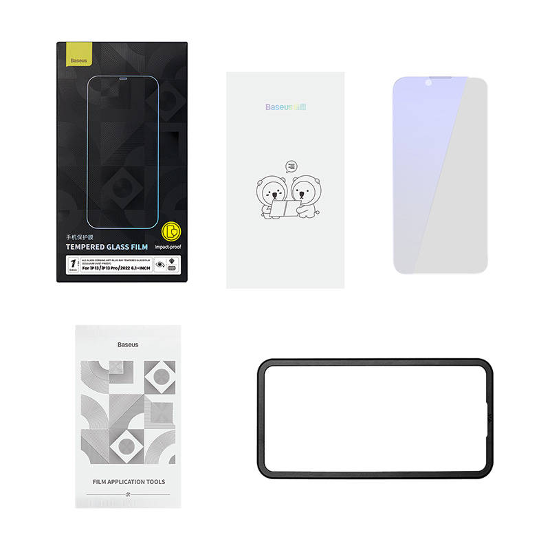 Baseus Tempered Glass Anti-blue light 0.4mm for iPhone 14/13/13 Pro sk