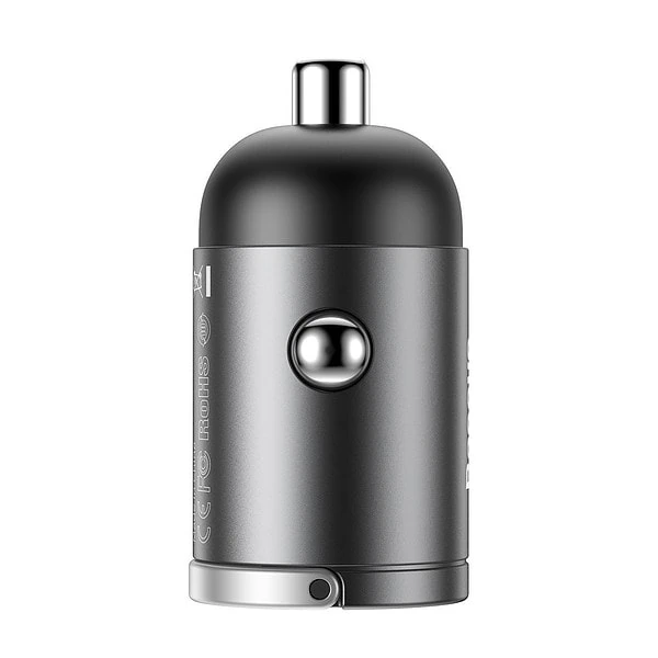 Baseus Tiny Star Mini Quick Charge Car Charger USB Port 30W Grey distributor