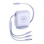 Baseus Traction 3-in-1 USB-C cable USB-C / Lightning / Micro 100W 1.7m (purple)