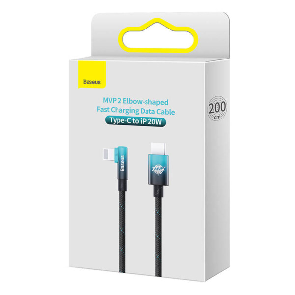 Baseus USB-C to Lightning MVP 20W 2m Cable (Black-blue) sk