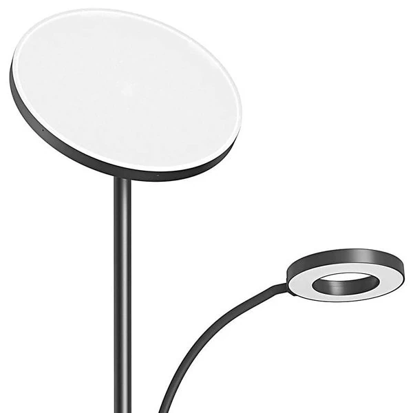 BlitzWill BWL-FL-0001 Double Floor Lamp  with remote 36W (black) cena