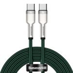 Kábel USB-C na USB-C Baseus Cafule, 100 W, 2 m (zelený)