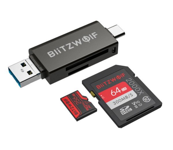Card reader SD USB-C / USB-A Blitzwolf BW-CR1 navod