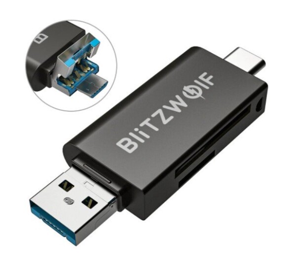Card reader SD USB-C / USB-A Blitzwolf BW-CR1 sk