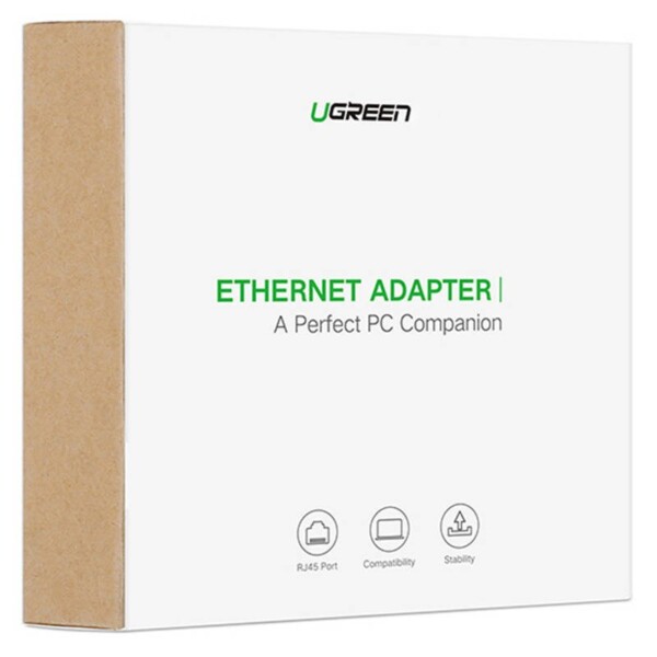 External Gigabit Ethernet adapter USB-C male UGREEN (black) navod
