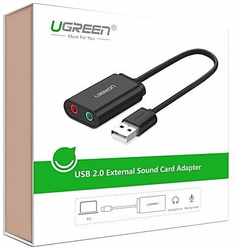 Externí USB audio karta UGREEN 15cm (černá) navod