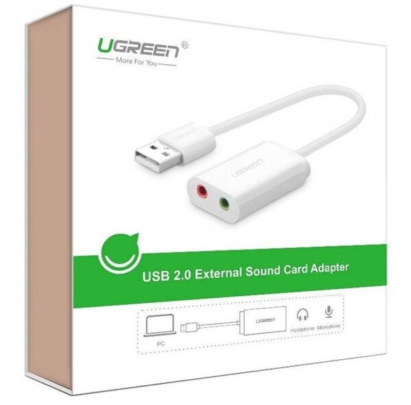 Externí USB audio karta UGREEN 15cm (bílá) navod