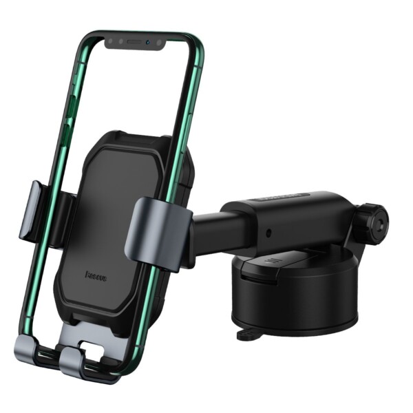 Gravity car mount for Baseus Tank phone with suction cup (black) cena