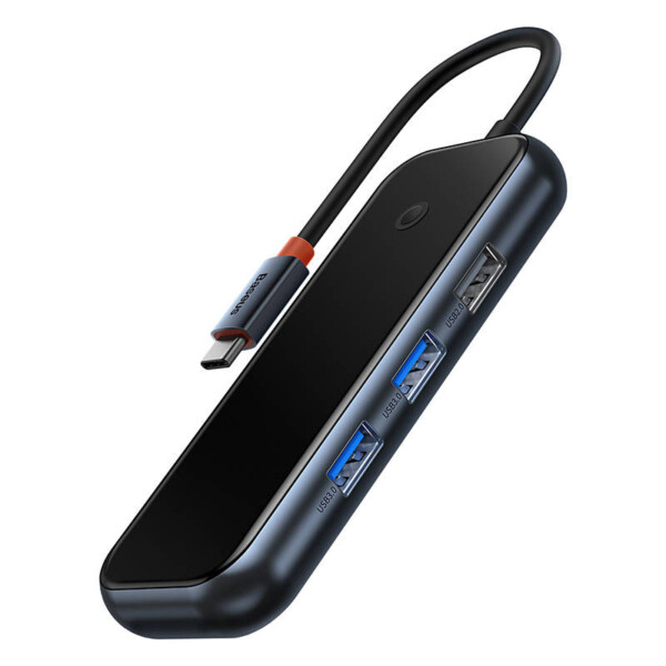Hub 5in1 Baseus AcmeJoy series USB-C to 2xUSB 3.0 + USB 2.0 + USB-C PD + HDMI (dark grey) cena
