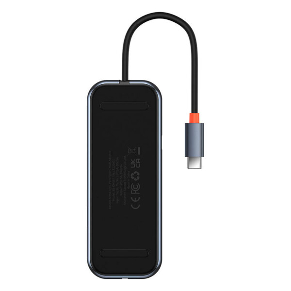 Hub 5in1 Baseus AcmeJoy series USB-C to 2xUSB 3.0 + USB 2.0 + USB-C PD + RJ45 (dark grey) cena